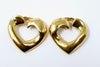 Vintage 80's YVES SAINT LAURENT Heart Hoop Earrings