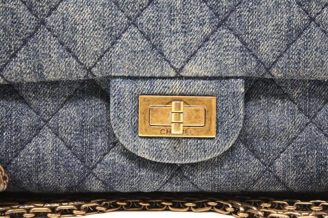 CHANEL Denim Double Flap Reissue Bag at Rice and Beans Vintage
