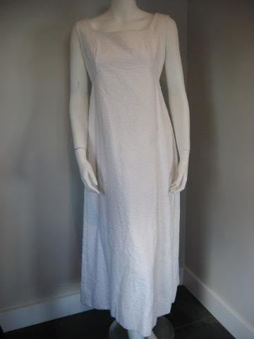 Vintage 60's MALCOLM STARR White Gown with Open Back