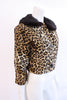 Vintage 50's Faux Leopard Fur jacket with fur collar
