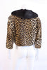Vintage 50's Faux Leopard Fur jacket with fur collar