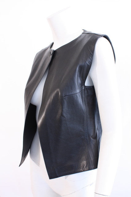Vintage CHANEL Leather Vest at Rice and Beans Vintage