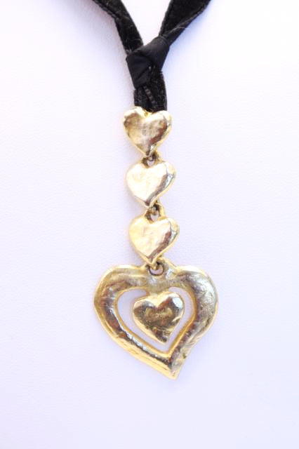 Repurposed Vintage YSL Robert Goossens VERY RARE XL Love Hammered Heart  Necklace | Harper j. Vintage