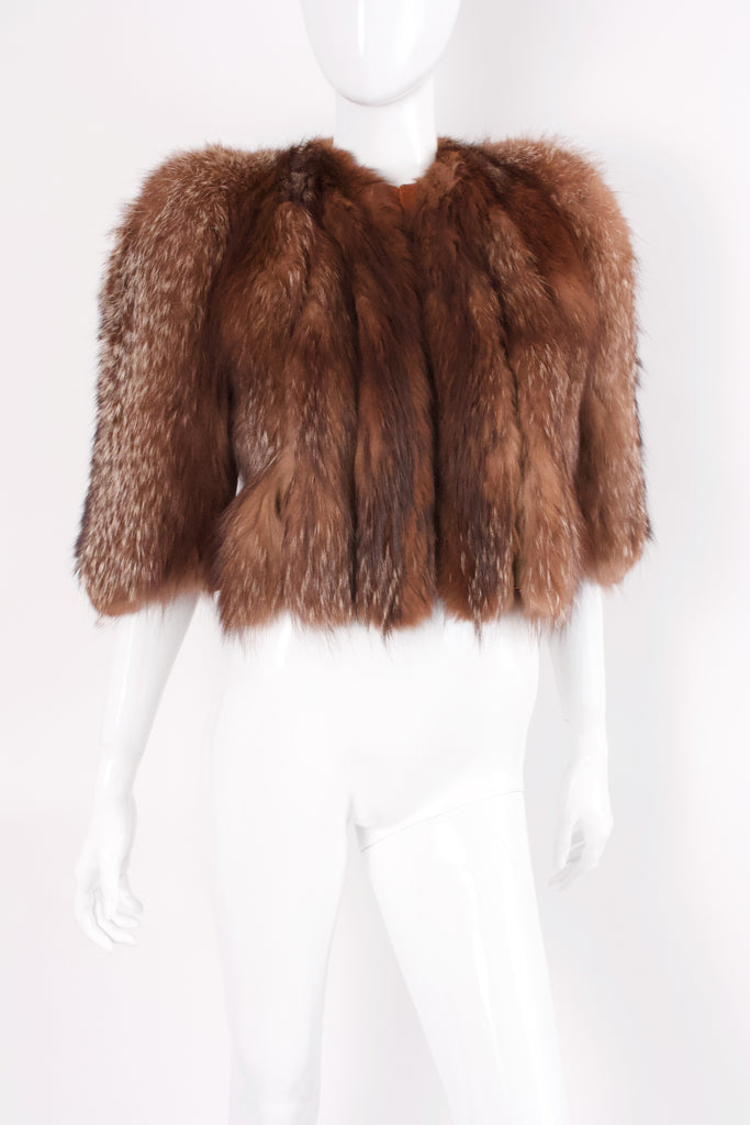 Vintage 40's Fox Fur Jacket at Rice and Beans Vintage