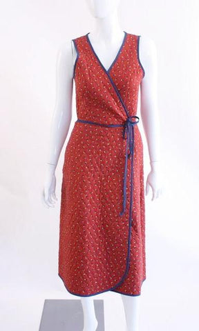 Vintage LANZ Quilted Wrap Dress