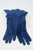 New Vintage HERMES Blue Leather Gloves With Studs