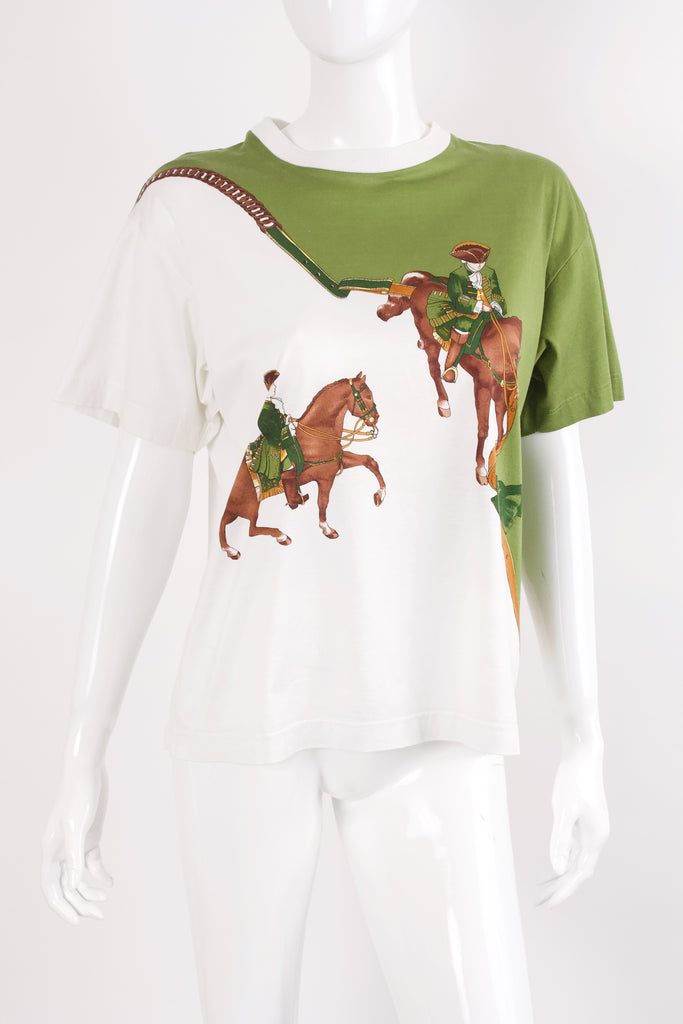 Vintage 80's HERMES Equestrian T-Shirt at Rice and Beans Vintage