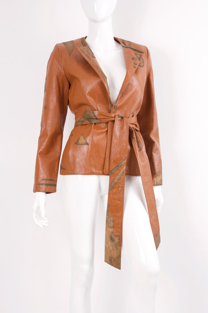intage 70's GIORGIO SANT' ANGELO Planetary Leather Jacket