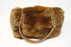 CHANEL Brown Lapin Fur Flap Bag