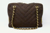 Rare Vintage CHANEL Brown Jersey Bag