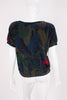 Vintage 80's KRIZIA Elephant Print Velour Shirt