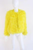 2004 GUCCI Yellow Marabou Feather Jacket by Tom Ford
