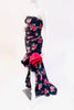 Vintage 80's UNGARO Rose Print Silk Gown