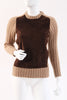 Rare Vintage 70's GUCCI Logo Suede & Alpaca Sweater