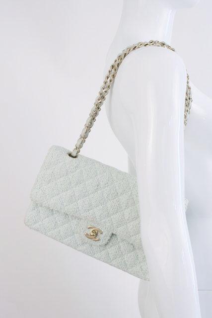 Rare Vintage CHANEL Tweed Double Flap Bag at Rice and Beans Vintage