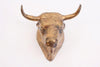 Vintage brass bull wall hook 