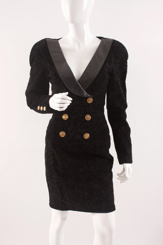 Vintage 80's MICHAEL HOBAN North Beach Leather Dress