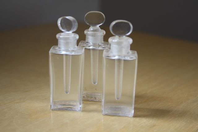 Rare 1920s Chanel Mini Perfume Bottles with Stoppers