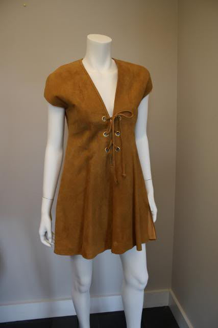 Rare Bonnie Cashin Leather Mini Dress