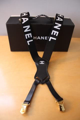 Rare Chanel Suspender and Sweater Clip Set