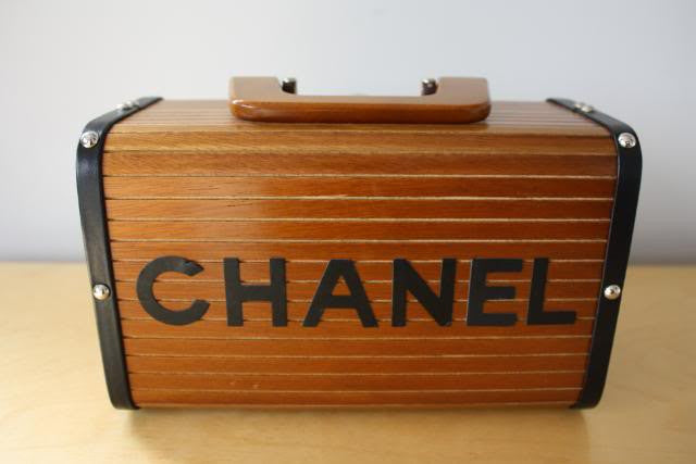 Rare Chanel Wooden Mini Trunk Handbag