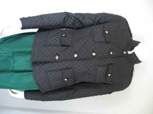 Tory Burch Black Quilted Fitted Jacket