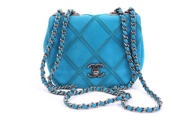CHANEL Turquoise Flap Bag at Rice and Beans Vintage