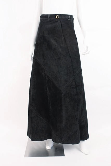 Vintage Gucci Suede Maxi Skirt