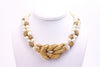 Vintage 80's Pearl & Gold Knot Necklace