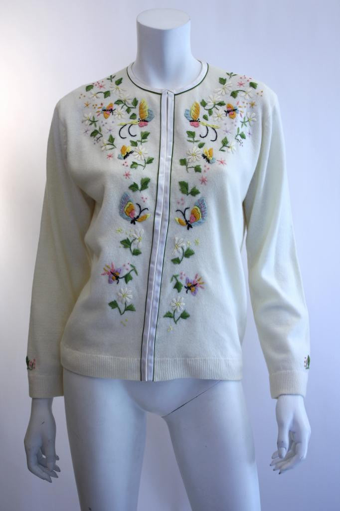 1960s Hand-Embroidered Cardigan