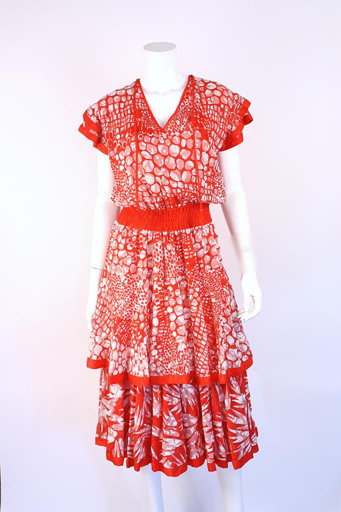 Vintage 70's Diane Fres Silk Dress 