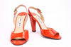 JIMMY CHOO Orange Patent Leather Heels