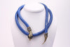 Rare Vintage Blue & Silver Snake Belt Attributed to WHITING & DAVIS