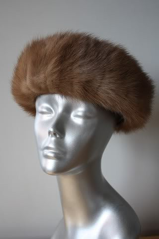 1960s LORD & TAYLOR Mink Fur Hat in Box