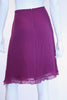 CHANEL Purple SIlk Skirt