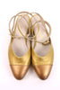 Rare Vintage Chanel Gold Platform Sandals 