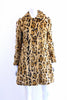 Vintage 60's Faux Leopard Fur Coat 