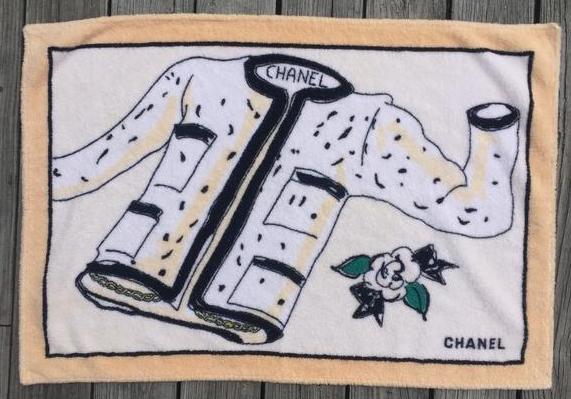 Rare Vintage CHANEL Spring 1994 Beach Towel at Rice and Beans Vintage