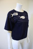 Vintage NINA RICCI Cashmere Sweater with Fish Motif