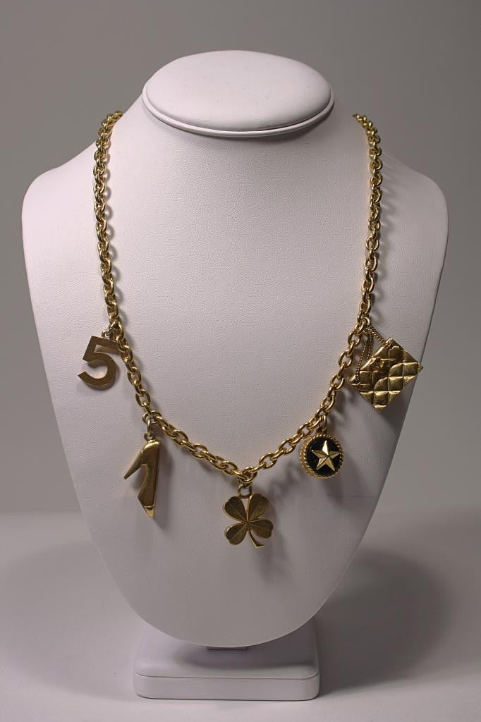 Vintage CHANEL Necklace with Chanel Icon Charms