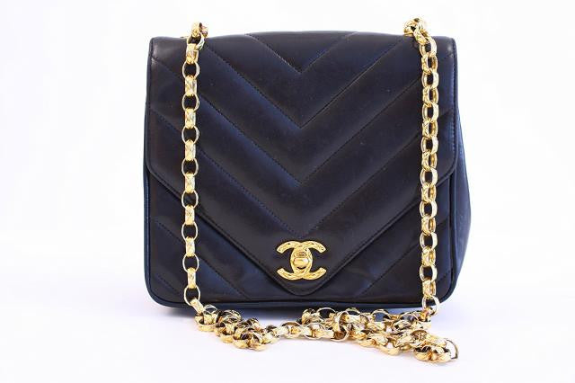 Vintage Chanel Chevron Flap Bag 