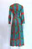 1970s STEPHEN BURROWS Tropical Palm Print Maxi Dress