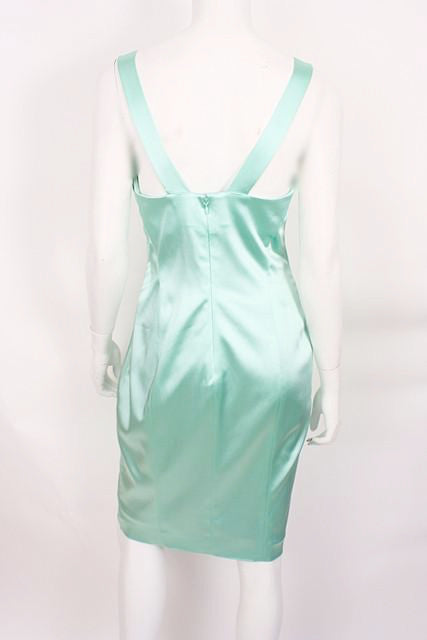 New VERSACE Satin Party Dress at Rice and Beans Vintage