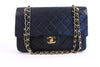 Vintage Chanel Black Double Flap Handbag 