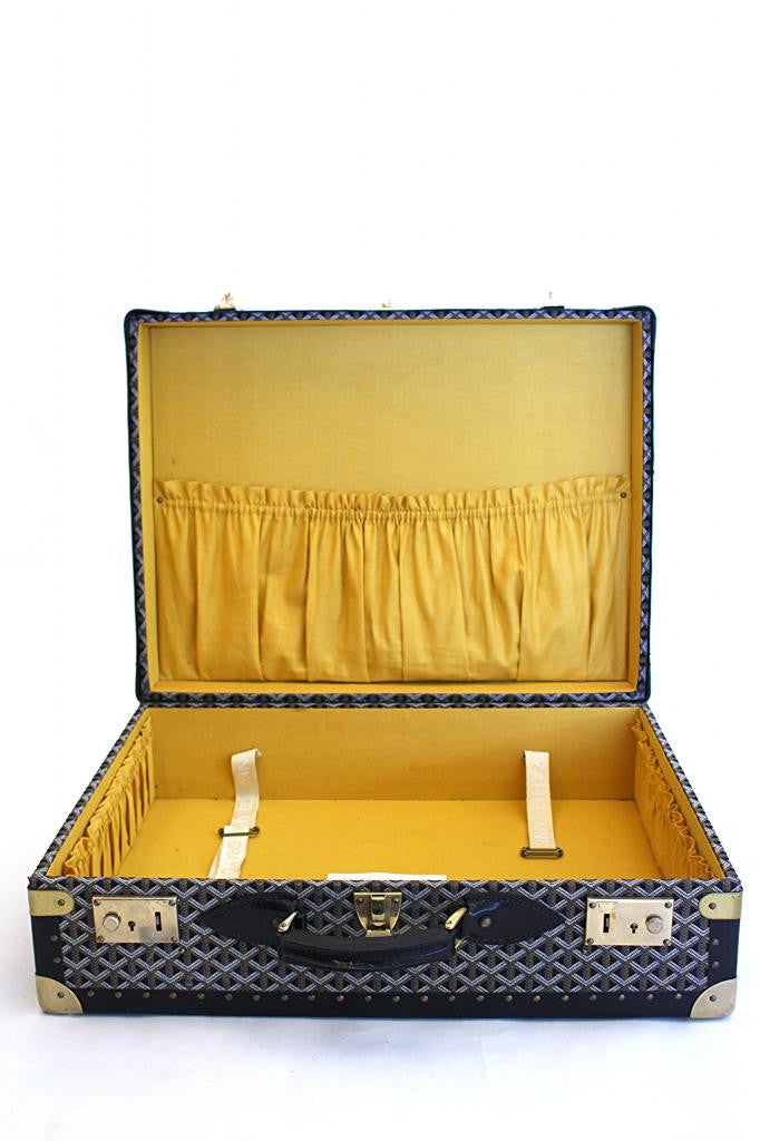 Antique Goyard cabin trunk MBA - Pinth Vintage Luggage