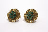 1940s TRABERT HOEFFER MAUBOUSSIN Gold and Emerald Earrings