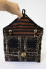 1970s ADOLFO Wool Boucle Plaid Flap Handbag