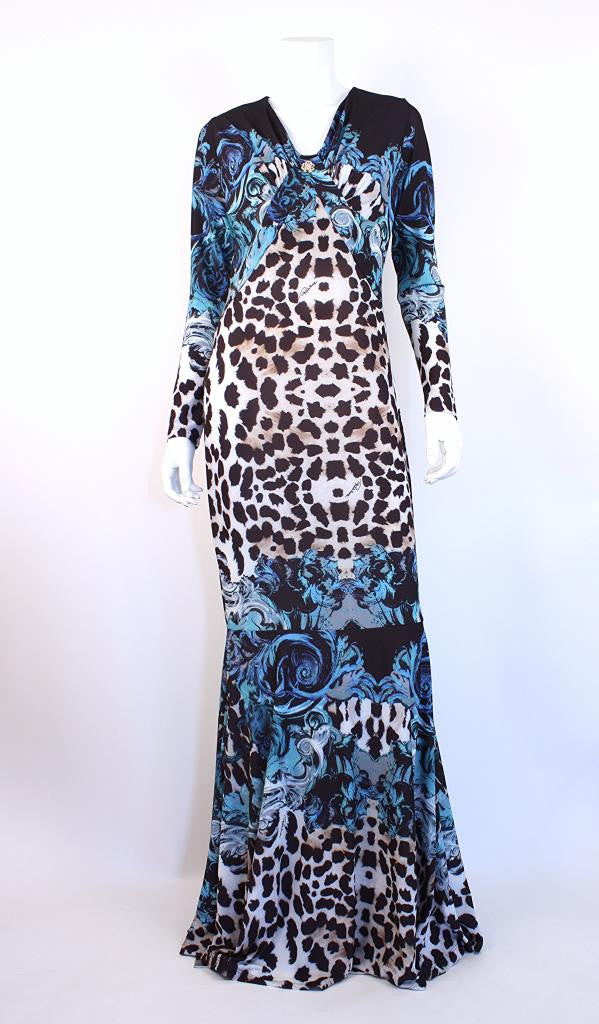 Roberto Cavalli Leopard Print Gown 