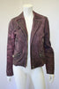VERSACE Distressed Leather Motorcycle Jacket