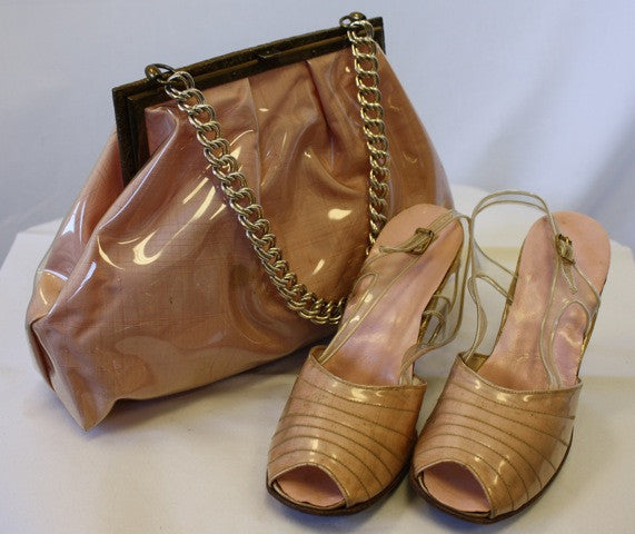 JOAN CRAWFORD Owned Handbag, Shoes, and Change Purse